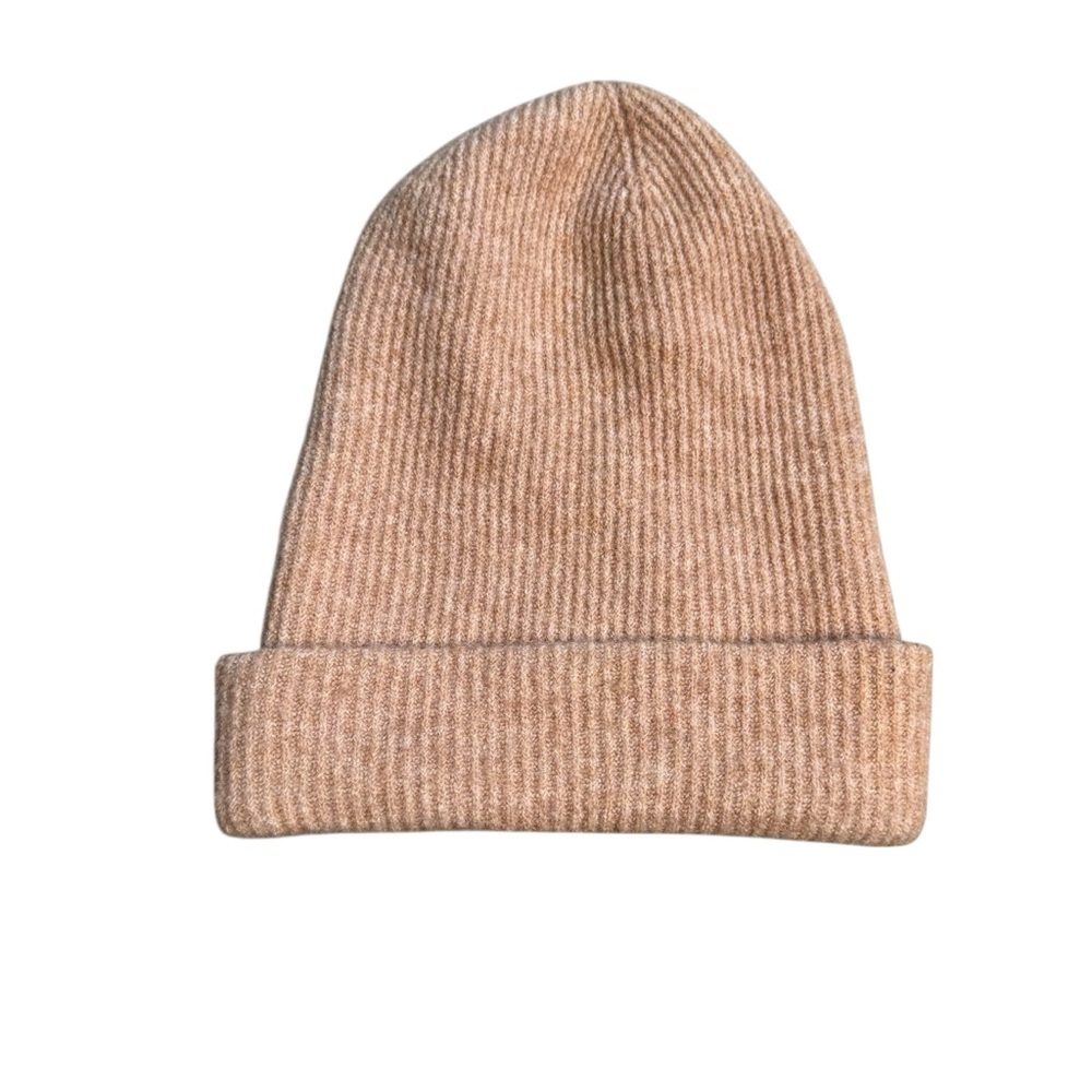 J CREW Ribbed Knit Beanie in Super Soft Yarn Women's OS Tan